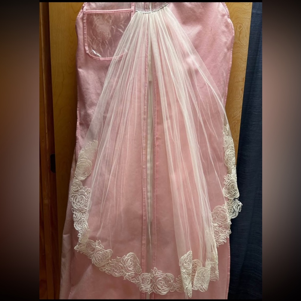 Bridal Veil with Lace Trim